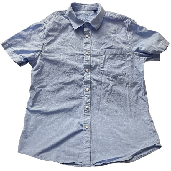 Other - Men's Linen Look Casual Shirt Italian Design Blue Large